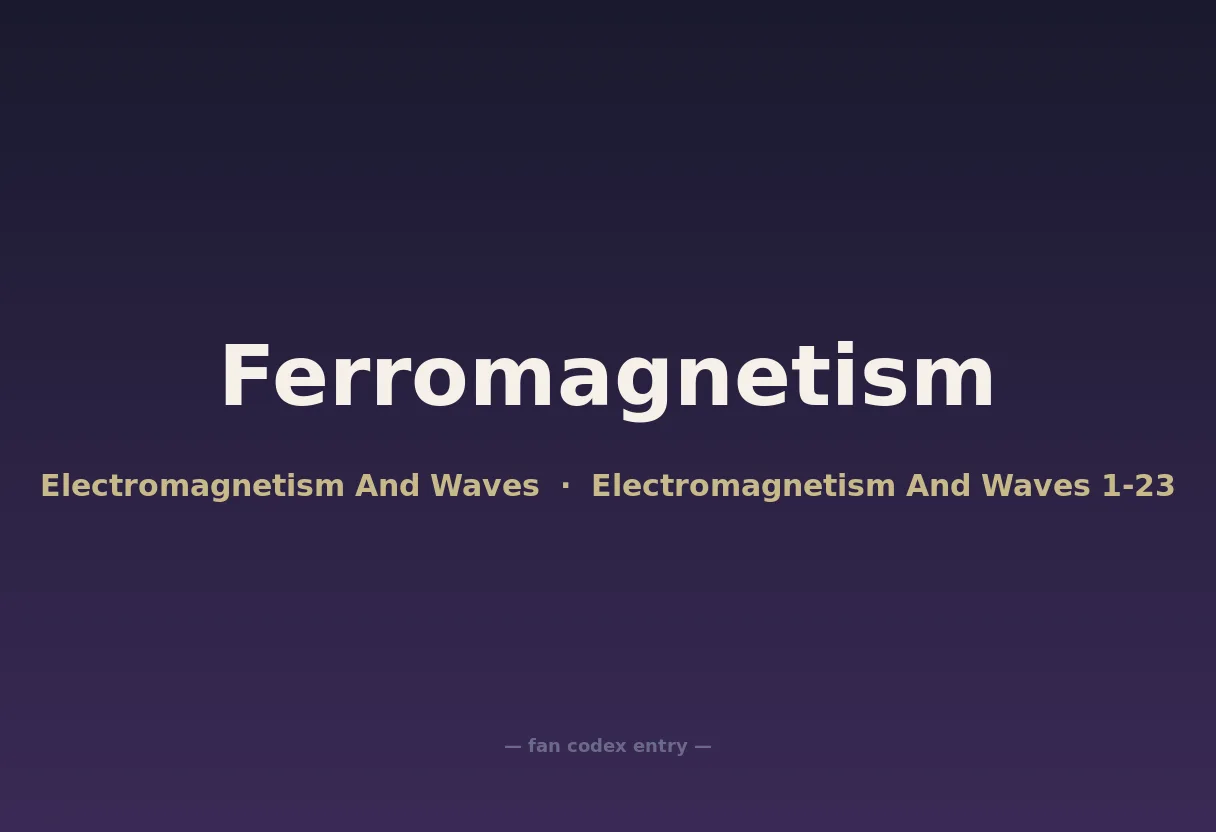 Ferromagnetism