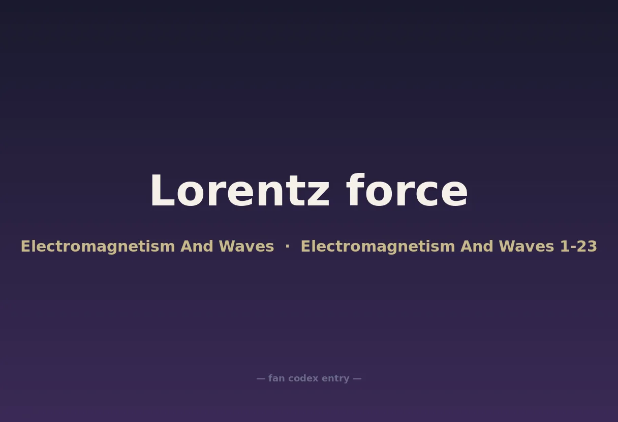 Lorentz force