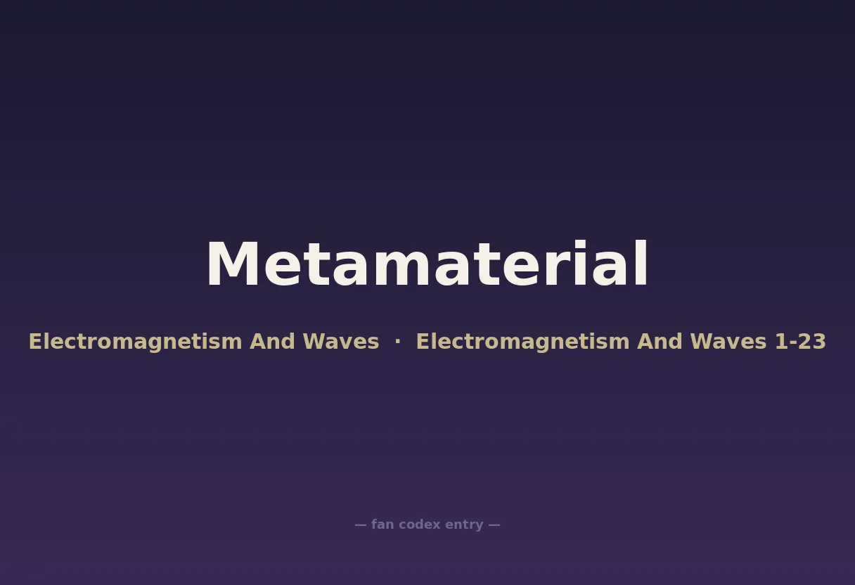 Metamaterial