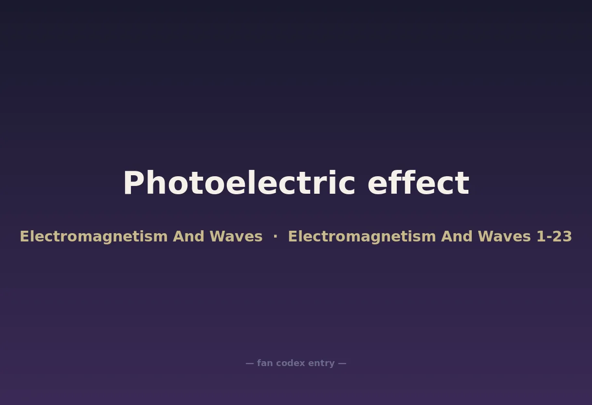 Photoelectric effect