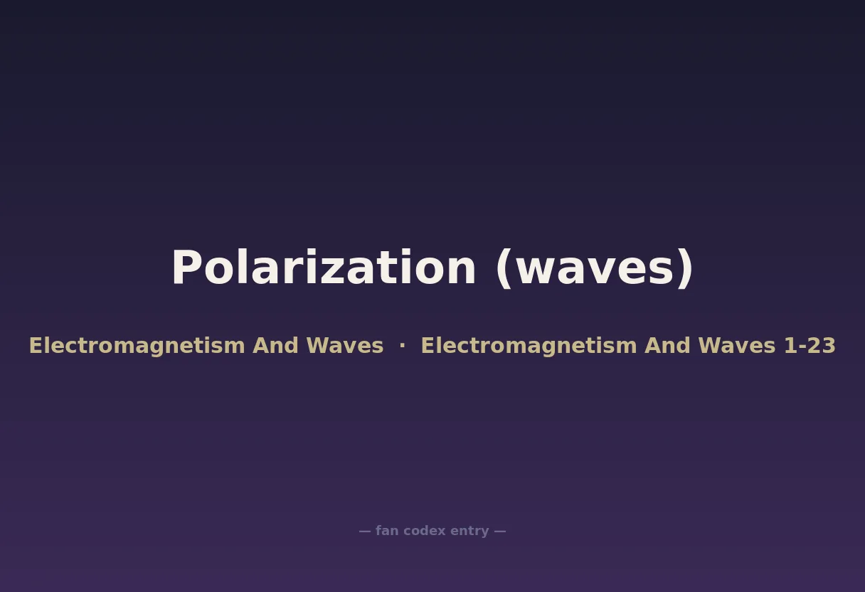 Polarization (waves)