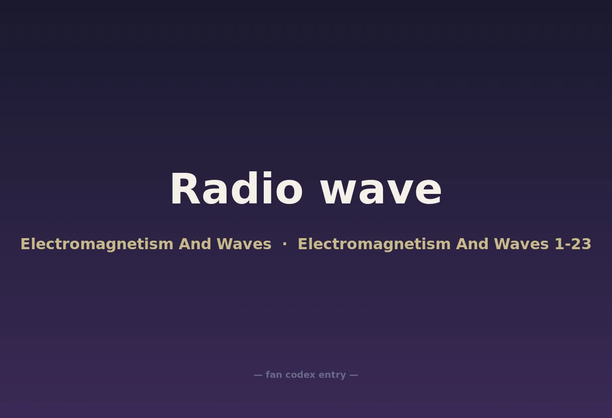 Radio wave