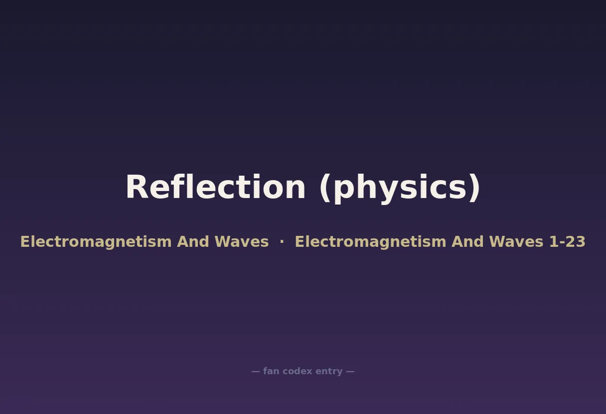 Reflection (physics)