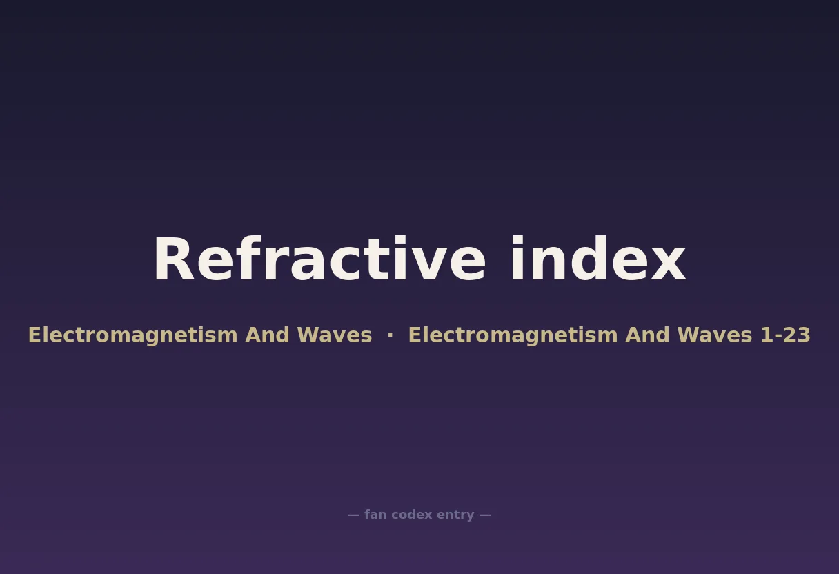 Refractive index