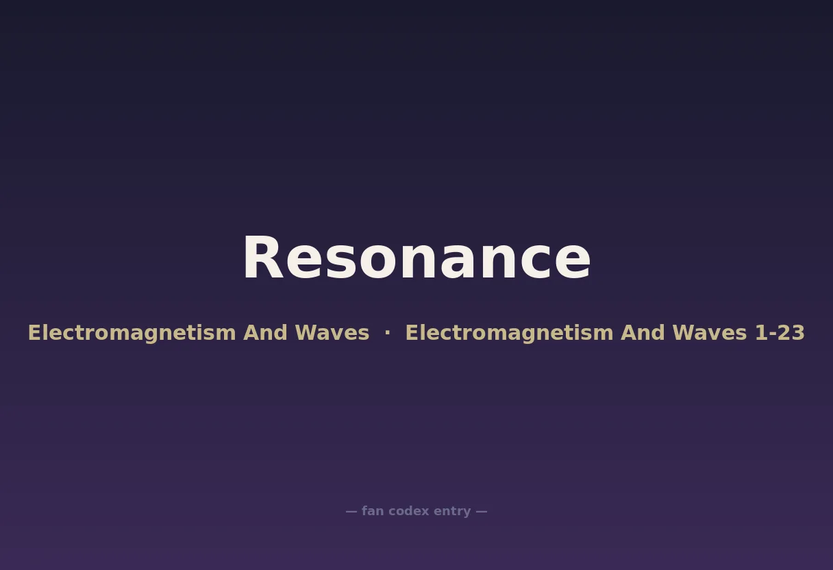 Resonance